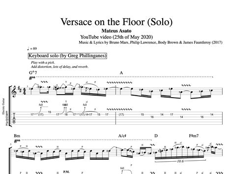 versace bruno mars chords|versace on the floor guitar chords.